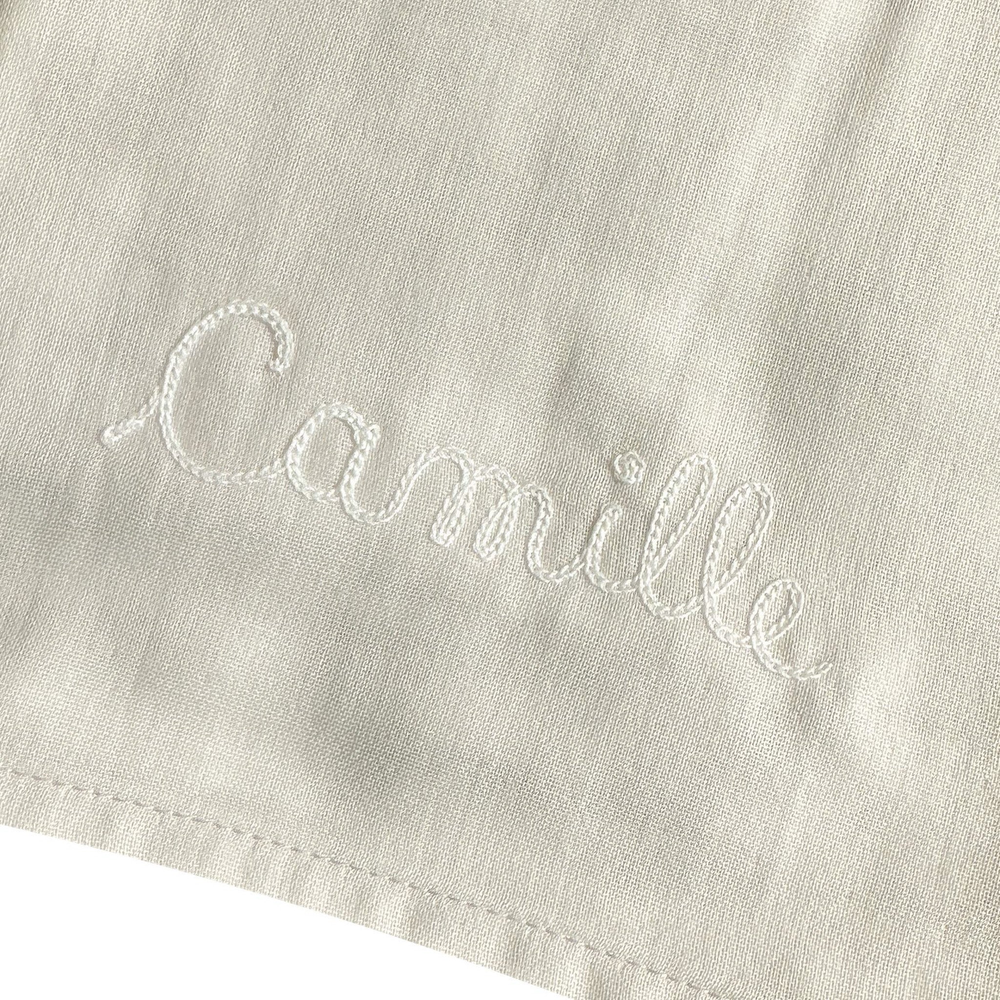 Lange couleur unie Galet