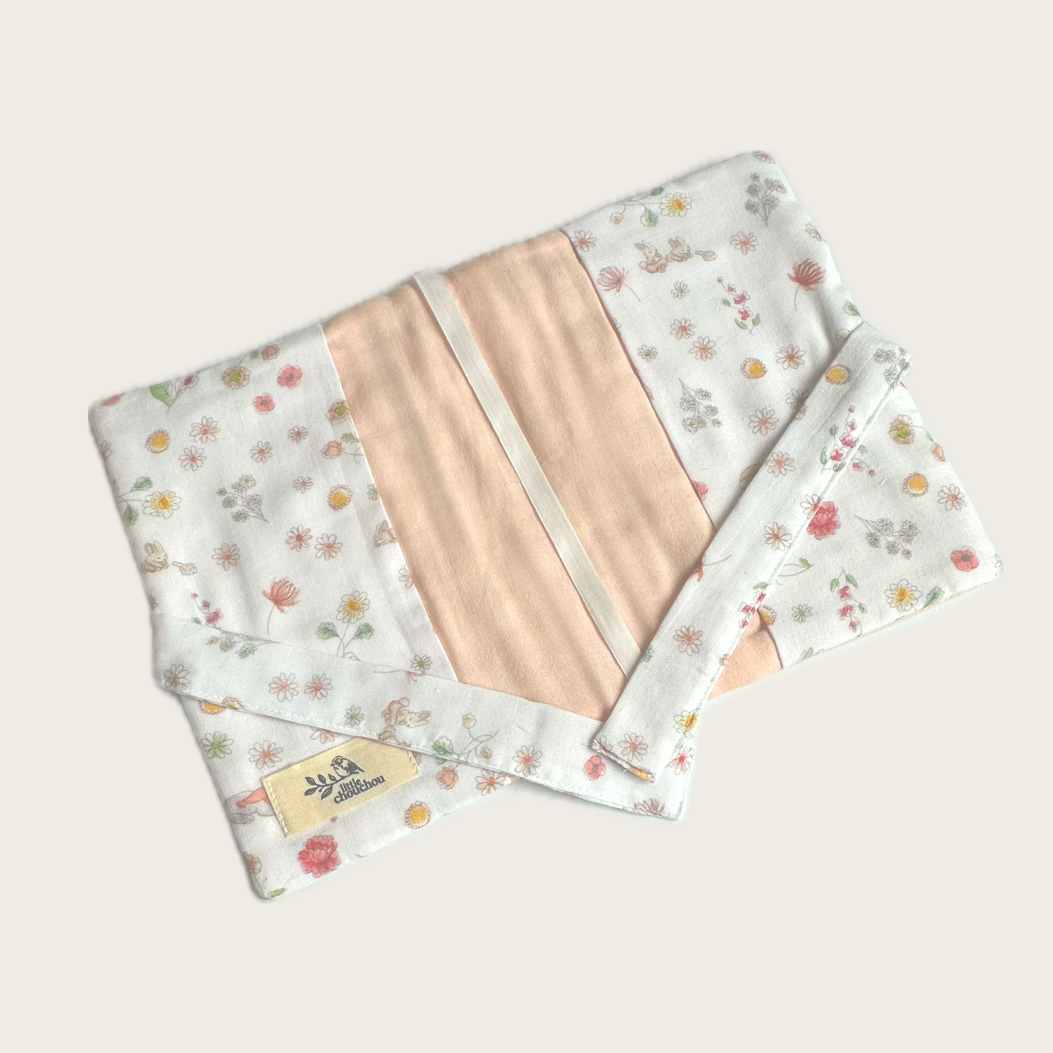 Protège-carnet motif Prairie / Pivoine