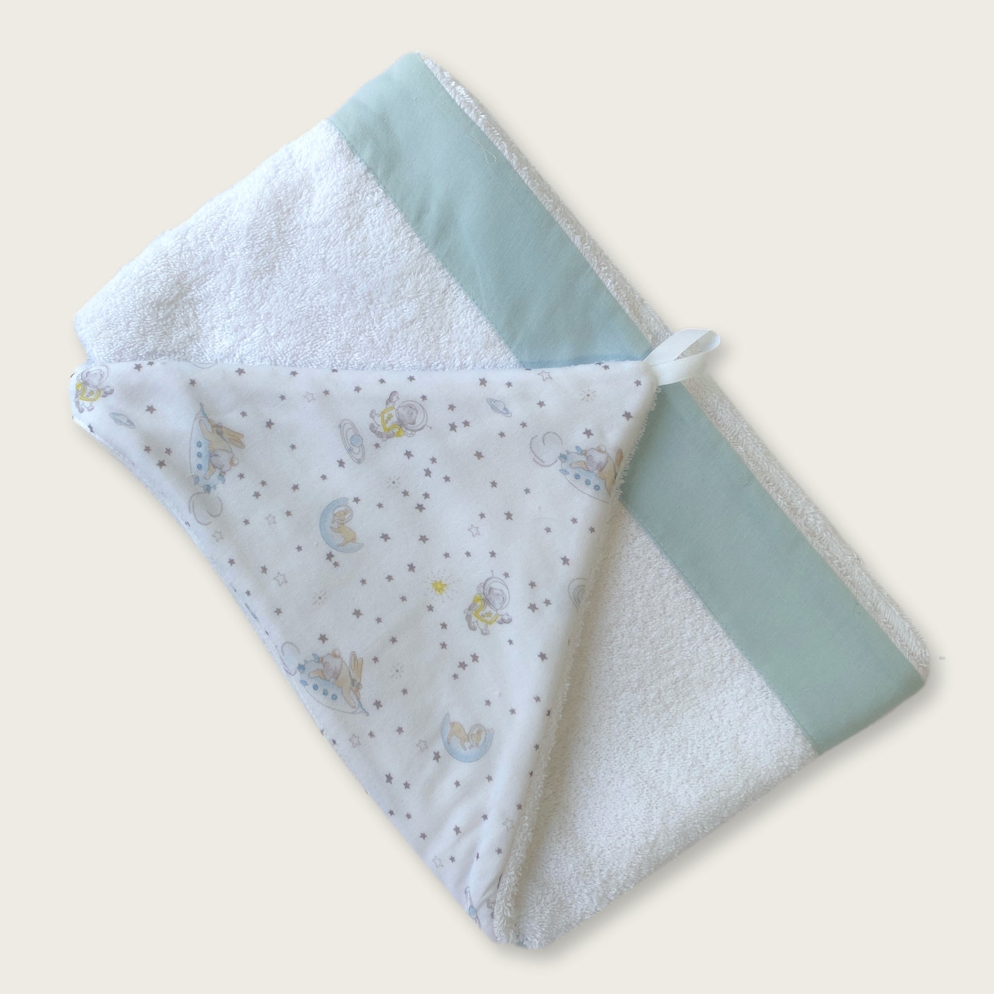 Cape de bain, motif Galaxie / Myosotis