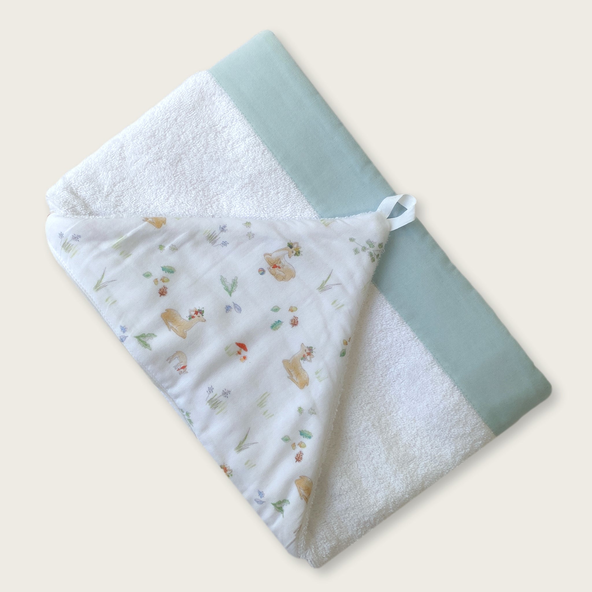 Cape de bain, motif Sous-bois / Myosotis