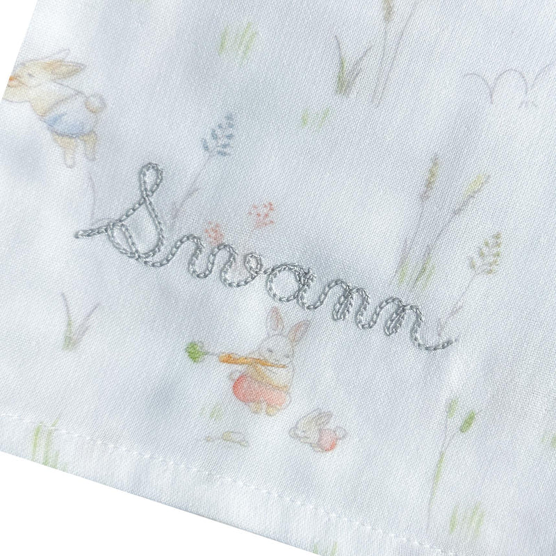 Lange à motifs Clairière brodé au prénom