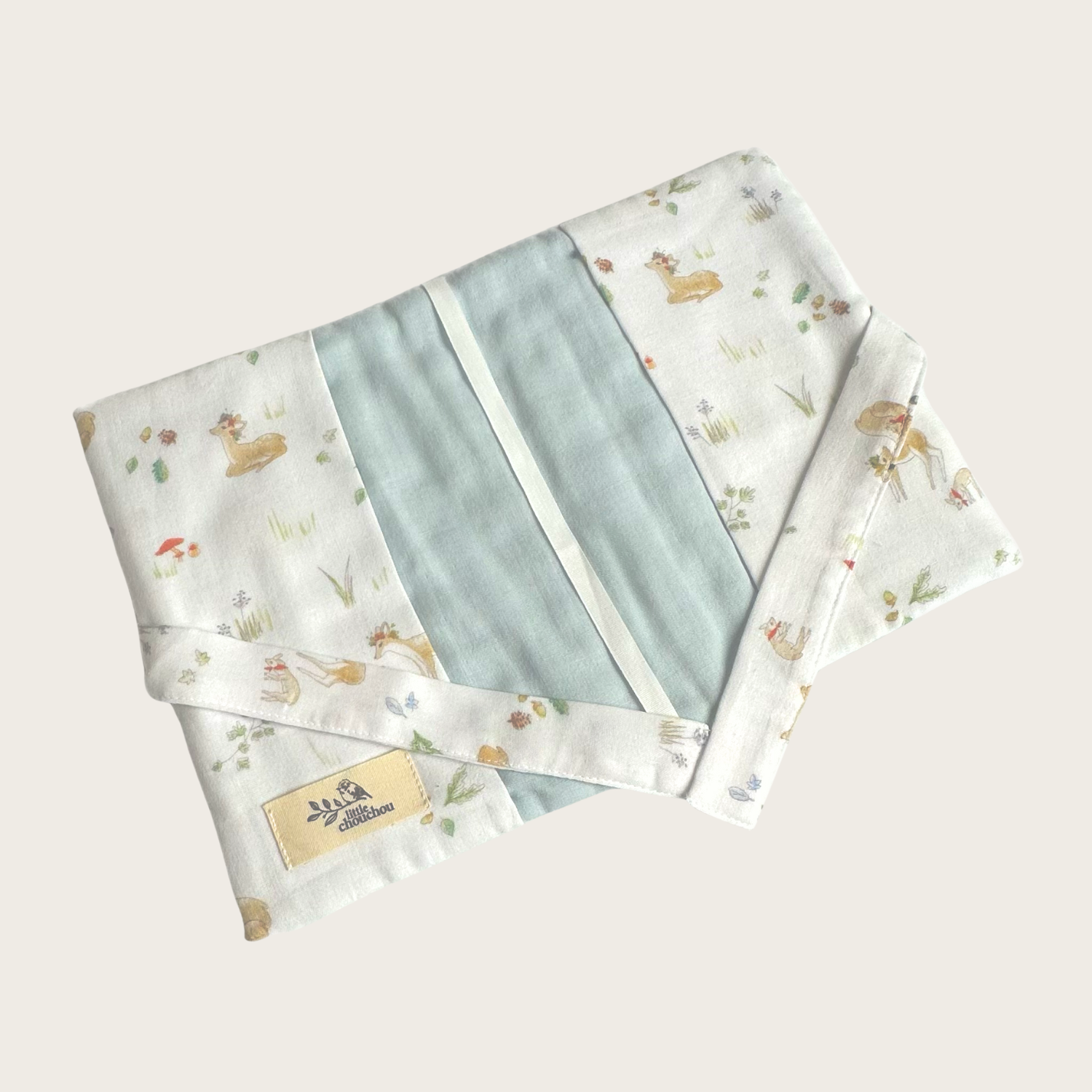 Protège-carnet motif Sous bois / Myosotis