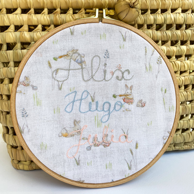 Lange à motifs Clairière brodé au prénom